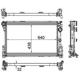 MAHLE ORIGINAL CR 1684 000P Chladič motora